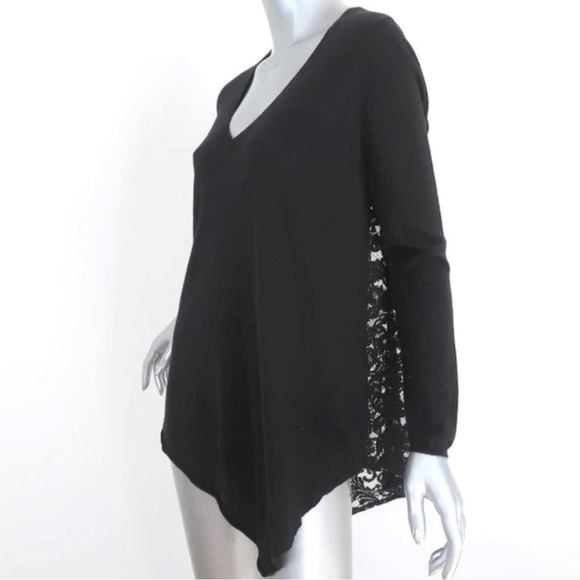 Joie Lace Back Pullover Asymmetric Sweater l - Picture 4 of 6
